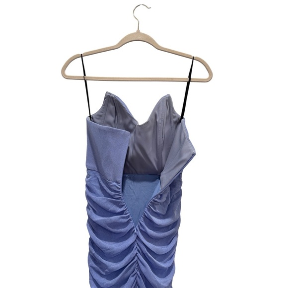 Michael Costello x REVOLVE India Midi Dress Corset Ruched Periwinkle Blue Sz XS - Picture 7 of 13